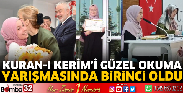 Kuran-I Kerim’i Güzel Okuma Yarışmasında birinci oldu