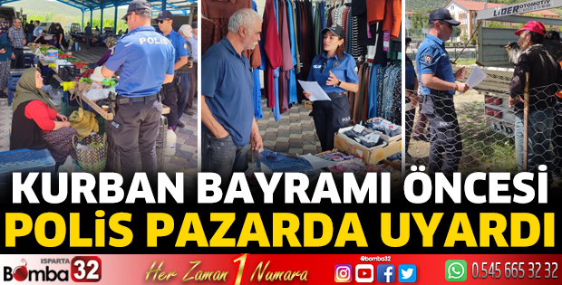 Kurban bayramı öncesi polis pazarda uyardı