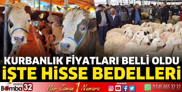 Kurbanlık fiyatları belli oldu