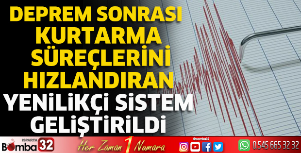 Kurtarma süreçlerini hızlandıran yenilikçi sistem