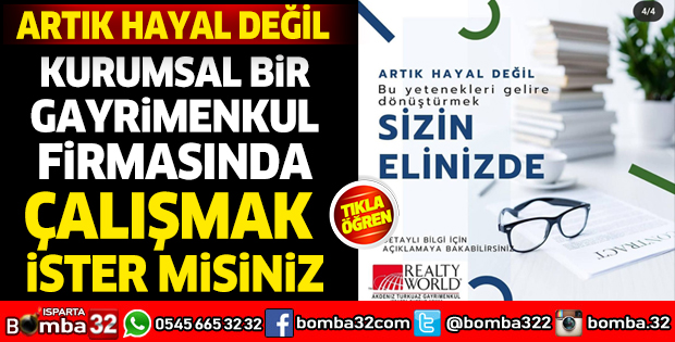 Kurumsal bir gayrimenkul firmasında çalışmak ister misiniz?