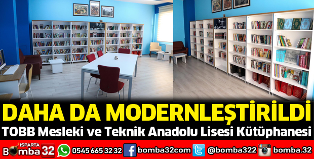 Kütüphane modern bir görünüme kavuştu