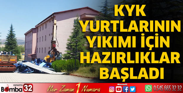 KYK yurtlarının yıkımı için hazırlıklar başladı