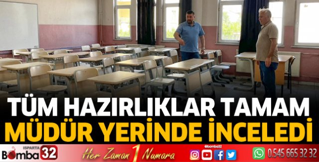 LGS sınavı öncesinde okullarda hazırlıkları inceledi