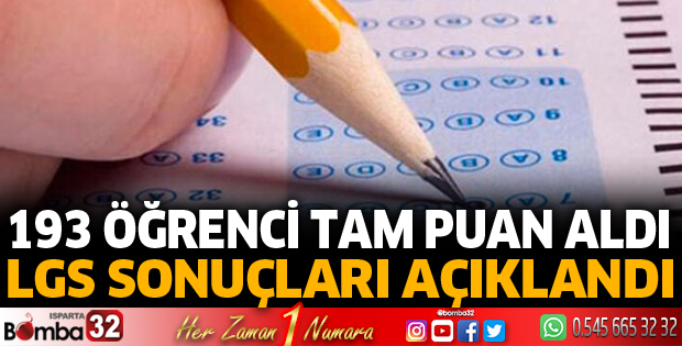 LGS sonuçları açıklandı