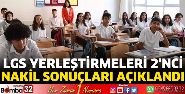 LGS yerleştirmeleri 2'nci nakil sonuçları açıklandı