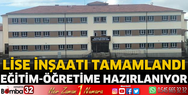 Lise inşaatı tamamlandı
