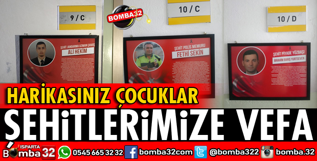 LİSE ÖĞRENCİLERİMİZDEN ŞEHİTLERE VEFA