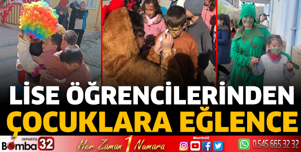 Lise öğrencilerinden çocuklara eğlence