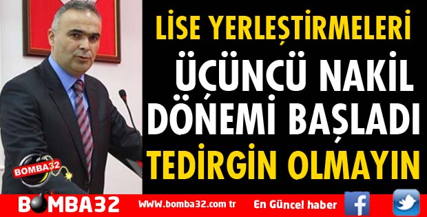 LİSE YERLEŞTİRMELERİNDE ÜÇÜNCÜ NAKİL DÖNEMİ BAŞLADI