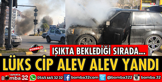 LÜKS CİP BİR ALEV ALEV YANDI