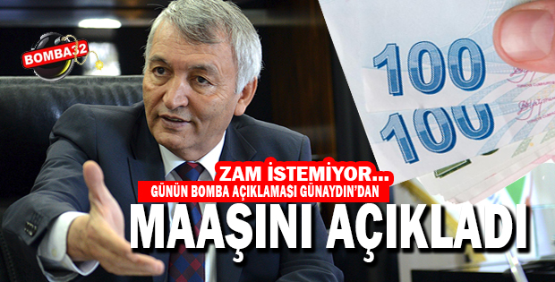 MAAŞINI AÇIKLADI