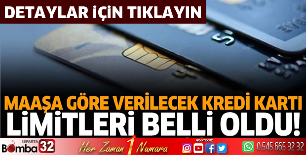 Maaşlara göre kredi kartı limitleri belli oldu!