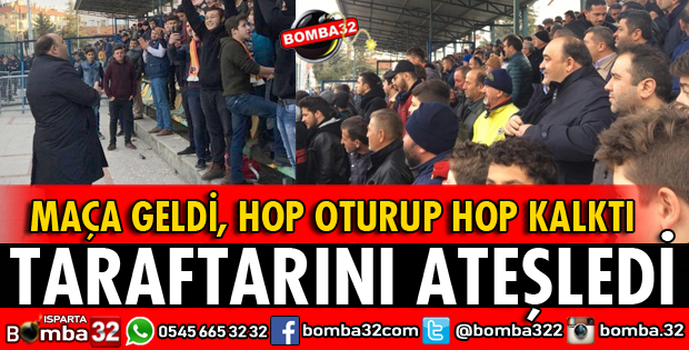 MAÇI TRİBÜNDEN TAKİP EDEREK TARAFTARI ATEŞLEDİ