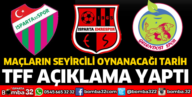 MAÇLARIN SEYİRCİLİ OYNANACAĞI TARİH BELLİ OLDU