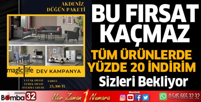 Magiclife Mobilya'da tüm ürünler yüzde 20 indirimli fiyata