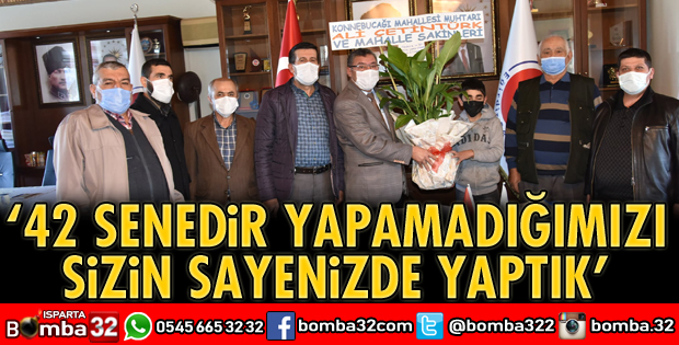 MAHALLE HALKI TEŞEKKÜRE GELDİ