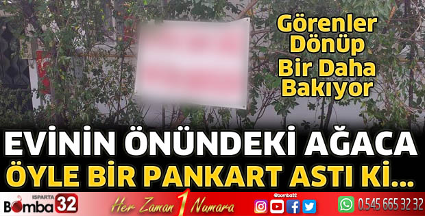 Mahalle halkına şok geçiren pankart