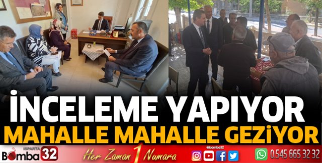 Mahalle mahalle geziyor