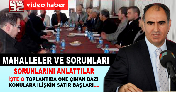 Mahalleler ve sorunları