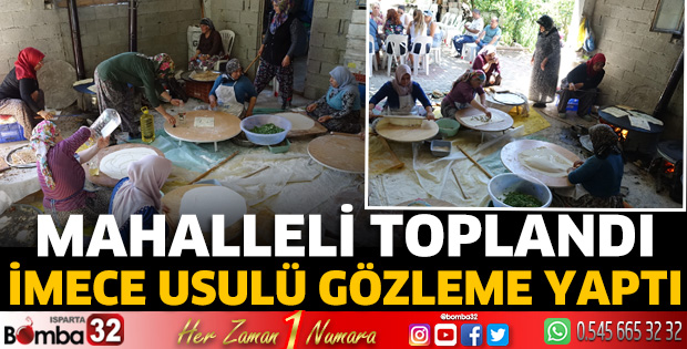 Mahalleli imece usulü toplanıp 2000 börek yaptı