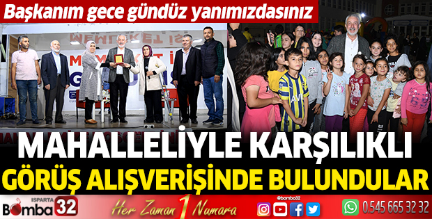 Mahalleliyle karşılıklı görüş alışverişinde bulundular