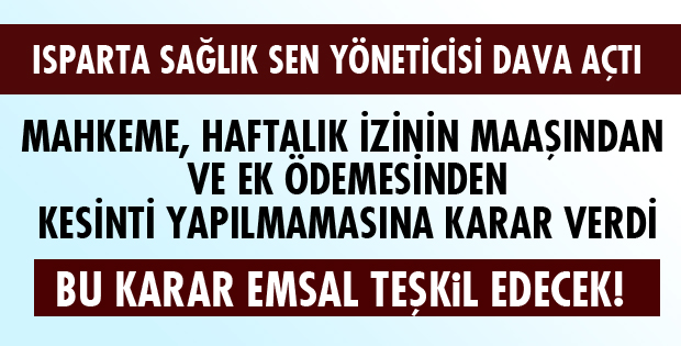 MAHKEME KARARINI VERDİ
