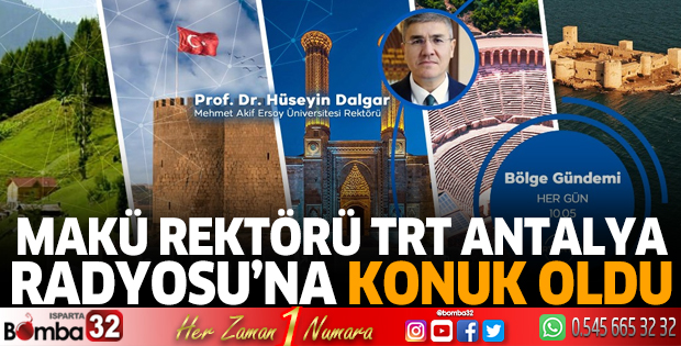 MAKÜ Rektörü TRT Antalya Radyosu’na konuk oldu