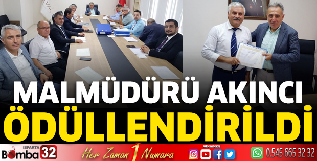 Malmüdürü ödüllendirildi