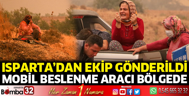 Manavgat'taki yangına Isparta'dan ekip gönderildi