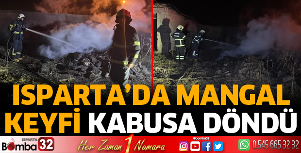 Mangal ateşi yangın çıkardı