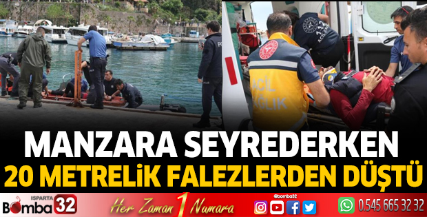 Manzara seyrederken 20 metrelik falezlerden düştü