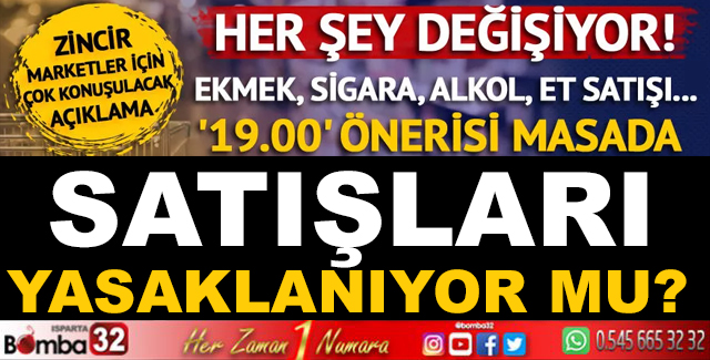 MARKETLERDE EKMEK, SİGARA, ALKOLLÜ İÇECEK SATIŞI DÖNEMİ BİTİYOR MU?