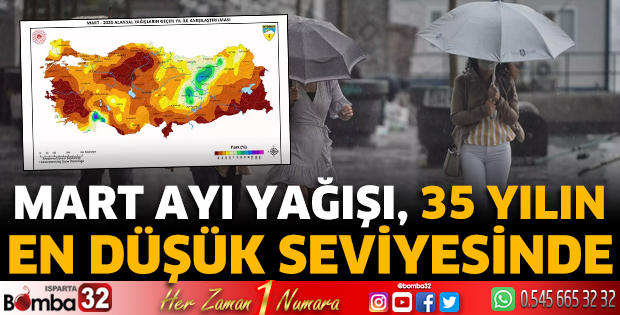Mart ayı yağışı, 35 yılın en düşük seviyesinde