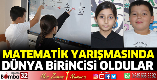 Matematik yarışmasında dünya birincisi oldular