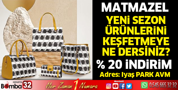 Matmazel Çantada Sezon Ürünlerinde yüzde 20 İndirim