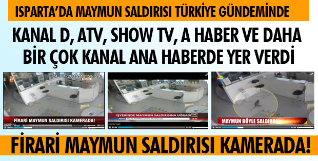 MAYMUN SALDIRISI ULUSAL BASINDA!