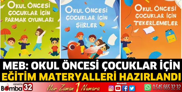 MEB: Okul öncesi çocuklar için eğitim materyalleri hazırlandı