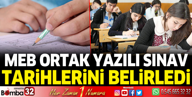 MEB, ortak yazılı sınav tarihlerini belirledi