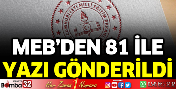MEB'den 81 ile yazı gönderildi