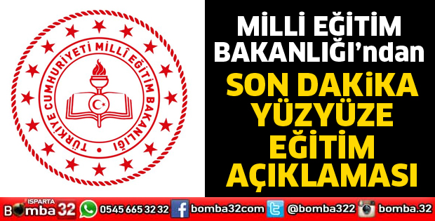 MEB'den son dakika yüz yüze eğitim açıklaması
