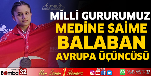 Medine Saime Balaban Avrupa üçüncüsü 
