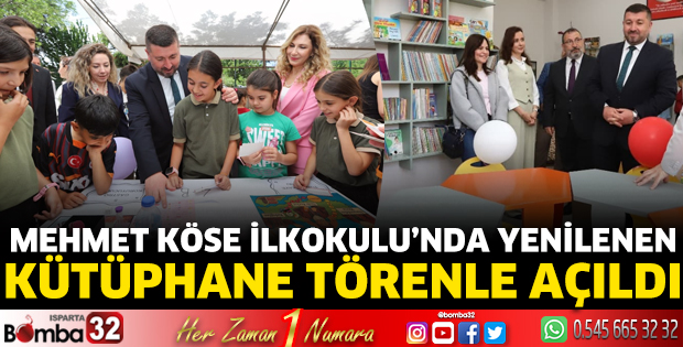 Mehmet Köse İlkokulu’nda yenilenen kütüphane törenle açıldı