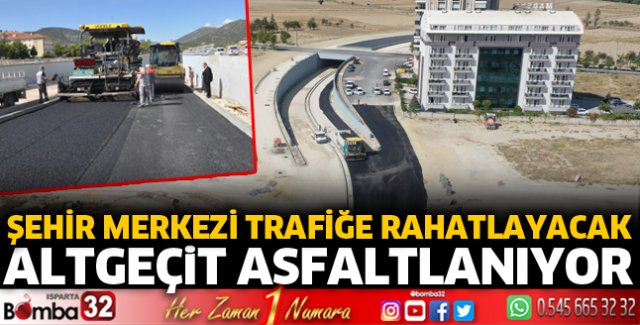 Mehmet Tönge Altgeçidi asfaltlanıyor