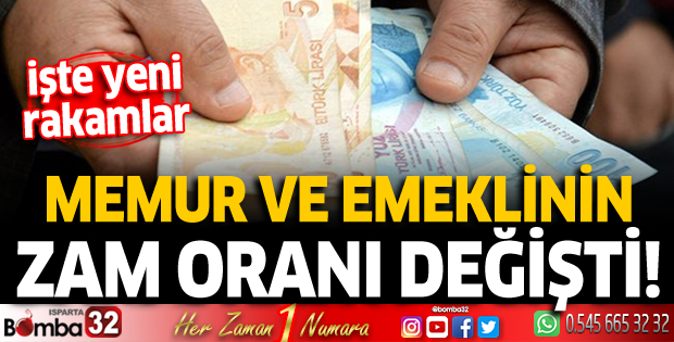 Memur ve emeklinin zam oranı değişti! İşte yeni rakamlar