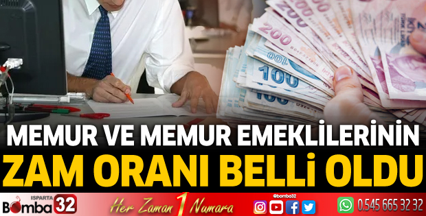 Memur ve memur emeklilerinin zam oranı belli oldu