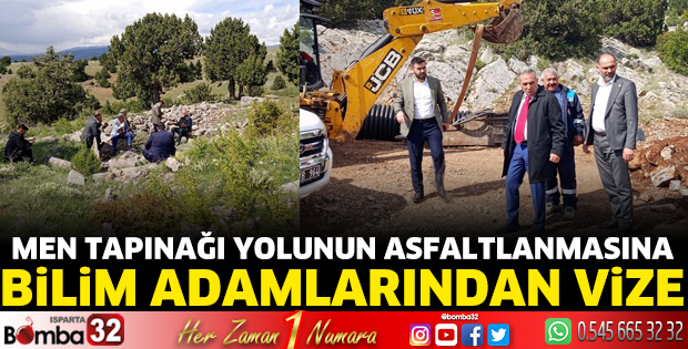 Men Tapınağı yolunun asfaltlanmasına bilim adamlarından vize