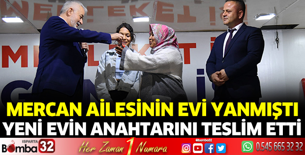 Mercan ailesine yeni evin anahtarı teslim edildi