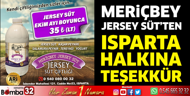Meriçbey Jersey Süt'ten teşekkür