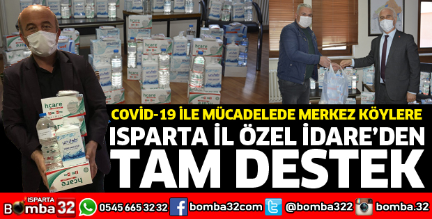 Merkez Köylere maske ve el dezenfektanı dağıtıldı